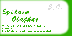 szilvia olajkar business card